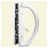 Sliding Patio Door Handle Set White Diecast  Mortise Style  Non-Keyed (Fits 3-15/16 Hole Spacing)
