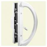 Sliding Patio Door Handle Set White Diecast  Mortise Style  Non-Keyed (Fits 3-15/16 Hole Spacing)