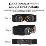 JASGOOD Women Stretchy Belts for Dresses Vintage Elastic Wide Waist Belts 4 pack