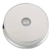 Led Light Base Display Base Stand Lights Electric Turntable 2/4/6 Colorful Crystal Led Light Base USB Or Batteries Powered(Round 2 LEDs)