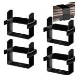 DaisyInner 4 Pcs Leaf Spring Clamp Kit Leaf Springs up to 2.5" Wide Lock Spring Together for Vehicles Stabilizing Control, Bend Repair Clip with Cap Wide Axle Rebound Clamp(Black)