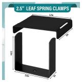 DaisyInner 4 Pcs Leaf Spring Clamp Kit Leaf Springs up to 2.5" Wide Lock Spring Together for Vehicles Stabilizing Control, Bend Repair Clip with Cap Wide Axle Rebound Clamp(Black)