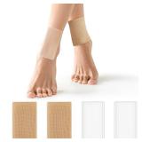 Sratte 4 Pcs Ankle Pads Gel Sleeve Padded Ice Skating Socks Ankle Protector Support Brace Pad Skateboard Accessories for Skating Riding Support Socks(Rectangle)