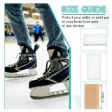 Sratte 4 Pcs Ankle Pads Gel Sleeve Padded Ice Skating Socks Ankle Protector Support Brace Pad Skateboard Accessories for Skating Riding Support Socks(Rectangle)