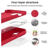 Vooii Compatible with iPhone 13 Pro Max Case, Liquid Silicone Upgrade [Camera Protection] [Soft Anti-Scratch Microfiber Lining] Shockproof Phone Case for iPhone 13 Pro Max 6.7 inch - Red