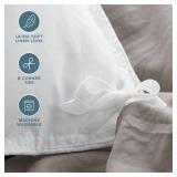 Bare Home Microfiber Duvet Cover Set - Ultra Soft Washed Microfiber - Oversized Queen Size - Linen-Like Look - Easy Care - Breathable Fabric - Our Softest Duvet Cover Set (Oversized Queen, Frost Grey)
