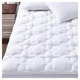 CozyLux Twin XL Cotton Mattress Pad Deep Pocket Quilted Mattress Cover Extra Long for College Dorm PillowTop Mattress Protector Up to 20\, Fitted Sheet Mattress Cover, 39x80 inches, White - Retail: $4