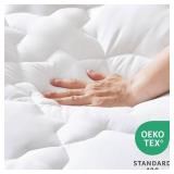 CozyLux Twin XL Cotton Mattress Pad Deep Pocket Quilted Mattress Cover Extra Long for College Dorm PillowTop Mattress Protector Up to 20\, Fitted Sheet Mattress Cover, 39x80 inches, White - Retail: $4