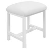 KAI-ROAD Small Vanity Stool, Cute Vanity Stools with Cushion, White Makeup Vanity Chair for Small Spaces, Living Room, Bedroom, Bathroom, Entryway, Ottoman Foot Rest for Couch Sillas Modern - Retail: 