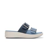 Clarks Womenfts Drift Buckle Slide Sandal, Denim Combi, 9 - Retail: $28