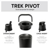Simple Modern Trek Pivot | 40oz Flip Straw Tumbler with Handle | Water Bottle and Boot | Interchangeable Straw and Chug Lids | Insulated Stainless Steel Jug | Gym Sports Outdoors | Forest - Retail: $4