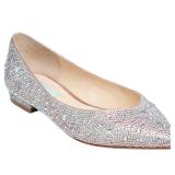 Betsey Johnson Blue Womenfts Jude Ballet Flat, Nude Satin, 11