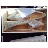 Betsey Johnson Blue Womenfts Jude Ballet Flat, Nude Satin, 11