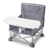 Summer by Bright Starts Pop ftN Sit Portable Booster Chair, Floor Seat, IndoorOutdoor Use, Compact Fold, Grey, 6 Mos - 3 Yrs - Retail: $36