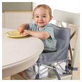 Summer by Bright Starts Pop ftN Sit Portable Booster Chair, Floor Seat, IndoorOutdoor Use, Compact Fold, Grey, 6 Mos - 3 Yrs - Retail: $36