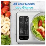 Etekcity Smart Food Kitchen Scale with Nutritional Calculator, Free App with 19 Nutrients Tracking, Calorie, Marco, Digital grams and ounces for weight loss, Premium Stainless Steel, 11lb - Retail: $3