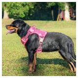 Beebiepet Heavy Duty Tactical Dog Harness for Large Dogs, No Pull Adjustable Pet Harness Reflective Service Training Easy Control Pet Vest Military K9 Working Dog Harnesses-X- Large, Pink Camo - Retai