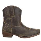 ROPER Womens Dusty Distressed Snip Toe Casual Boots Ankle Low Heel 1-2" - Brown - Size 8.5 B - Retail: $95