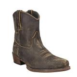ROPER Womens Dusty Distressed Snip Toe Casual Boots Ankle Low Heel 1-2" - Brown - Size 8.5 B - Retail: $95