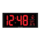 AcuRite 14.5\ Large Digital LED Oversized Wall Clock with Date and Temperature, Perfect for Home or Office (75127M) - Retail: $55