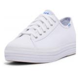 Keds Womenfts Triple Kick Sneaker, White Canvas, 8.5 - Retail: $54