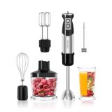 Handor 6-in-1 Hand Immersion Blender, 1000W 12 Speed Handheld Blender with 600ml Beaker, 500ml Chopper, Egg Whisk, Milk Frother, Stainless Steel Blades for Soup, Smoothie, Puree - Retail: $30