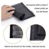 HRX Package Nylon Mesh Cosmetic Zipper Bags, 6PCS Black Makeup Pouches Travel Organizer Case for Purse Diaper Bag (A5 x 3pcs, A6 x 3pcs) - Retail: $9