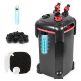 PONDFORSE 265GPH Canister Filter, 3-Stage External Aquarium Filter Ultra-Quiet Water Circulation Cleaning Machine with Media for Fish Tanks and Aquariums Up to 75 Gallons (265GPH) - Retail: $68