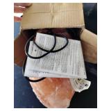 WBM Salt Lamp - USB Himalayan Salt Lamp with Touch Dimmer Control, Natural Pink Crystal, 5-7 lbs, Wooden Base, LED Bulb, Room Decor, Home Decor, Relaxation, Ambiance, Gift - Retail: $30