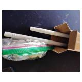 ENJOYBASICS No Drill Curtain Rods for Window 28 to 47 Inches, 58 Inch Diameter Renter Friendly Drapery Rod with Adhesive Brackets without Drilling, Adjustable from 27 to 52 Inches, White - Retail: $15