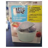 Tasty Mini Ice Cream Maker, Make Ice Cream, Sorbet, Frozen Yogurt, Gelato, Desserts, Quick Results, Single-Serve, Aqua - Retail: $25