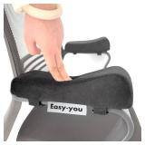 Easy-you Office Chair Armrest Covers, Set of 2 Comfortable Armrest Elbow Pillow (2 Black Armrest Pillow) - Retail: $12