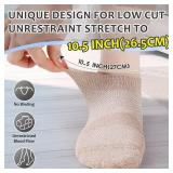 Bulinlulu Diabetic Socks for Men Women,6 Pairs Low Cut Non Binding Diabetic Socks,Ankle Seamless Socks for Men 6-9 9-12(Dark-Large) - Retail: $25