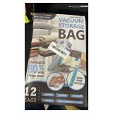 12 Pack Vacuum Storage Bags, Space Saver Vacuum Storage Bags, Vacuum Seal Bags for Clothing, Clothes, Comforters and Blankets, Hand Pump Included - Retail: $19