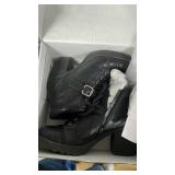 DREAM PAIRS Womenfts Lace up Combat Ankle Boots High Chunky Heel Fashion Heeled Booties Shoes,Size 8.5,Black,SCANDL - Retail: $71