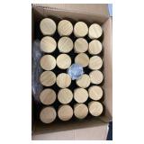 EDELHAUS® Square Spice Jars with Bamboo Wooden Lid (Pack of 24) Spice Jars with Shaker Insert and 240 Labels - Bamboo Lid Glass Container for Spice Organisation [4.3 in × 1.8 in] - Retail: $40