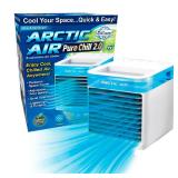 Arctic Air Pure Chill 2.0 Evaporative Air Cooler by Ontel - Powerful, Quiet, Lightweight and Portable Space Cooler with Hydro-Chill Technology For Bedroom, Office, Living Room and More,Blue - Retail: 