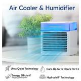 Arctic Air Pure Chill 2.0 Evaporative Air Cooler by Ontel - Powerful, Quiet, Lightweight and Portable Space Cooler with Hydro-Chill Technology For Bedroom, Office, Living Room and More,Blue - Retail: 