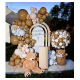 Brown Tan Balloons Arch Kit Double Stuffed Balloon Garland Coffee Balloons Different Sizes 18125In For Birthday Baby Shower Neutral Boho Party Decorations - Retail: $17