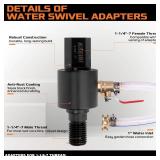 KSEIBI Water Core Bit Adapter, 1-14-7 Female, Water Swivel Adapter, Core Bit Connector, Essential Water Well Drilling Equipment, Well Water Drilling Equipment, 619579 - Retail: $87