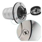 YANYUCB Boat Deck Waste FillFiller 2 Inch(50mm),316 Stainless Steel Deck Filler with Key Cap,Marine Fuel Tank Filler Neck,Boat Deck Hardware for Boat Yacht - Retail: $22