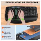 Ergonomic Wireless Keyboard Mouse Combo, MK835 Wave Keys Bluetooth2.4G Split Design Ergo Keyboard with Cushioned Palm Rest, Multi-Device, Rechargeable, for Multi-OS, WindowsMacAndroid - Retail: $100