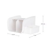Ubbi Tabletop Diaper Caddy, Diaper Storage, Caddy Organizer, Stores Baby Diapers, Wipes and Baby Accessories, White
