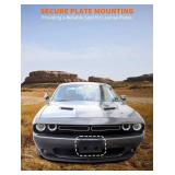 Savadicar Front License Plate Frame, Durable ABS License Plate Holder Bracket Compatible with 2010-Present Dodge Challenger, Exterior Accessories, 1 PC, Black - Retail: $20