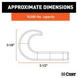CURT 22411 Bolt-On Black Steel Tow Hook with Spring Clip, 10,000 lbs Capacity - Retail: $15