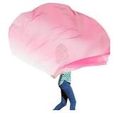 Wuchieal Porphetic Praise Dance Worship Flex Flags, Radius 55 x 74" Semicircle Dance Ministry Streamer (5#Withe-Pink-RED) - Retail: $15