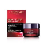 LftOreal Paris Revitalift Triple Power Anti-Aging Face Moisturizer, Pro Retinol, Hyaluronic Acid and Vitamin C to Reduce Wrinkles, Firm and Brighten Skin, 1.7 Oz - Retail: $24