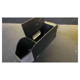 Black and Grey Storage Compartment with Cup Holders - Retail: $25