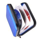XiongYe CD Wallet, 32 Capacity Heavy Duty, Car DVD Case Holder, Portable Storage Disk, Hard Shell Case (Blue) - Retail: $8