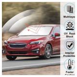 Windshield Sun Shade Custom Fit for 2017-2023 Subaru Impreza WRX Sedan Impreza WRX Hatchback WRX STI Accessories Foldable Sunshade Protect Car from Sun Rays and Heat Damage Keep Car Cooler - Retail: $